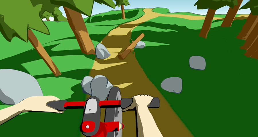 Riding the mountain bike trail of technology work.