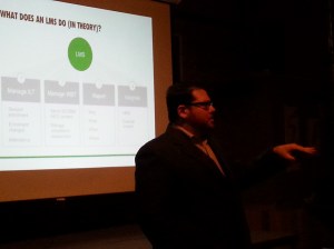 Chris Rosso leading discussion on What Does An LMS Do?